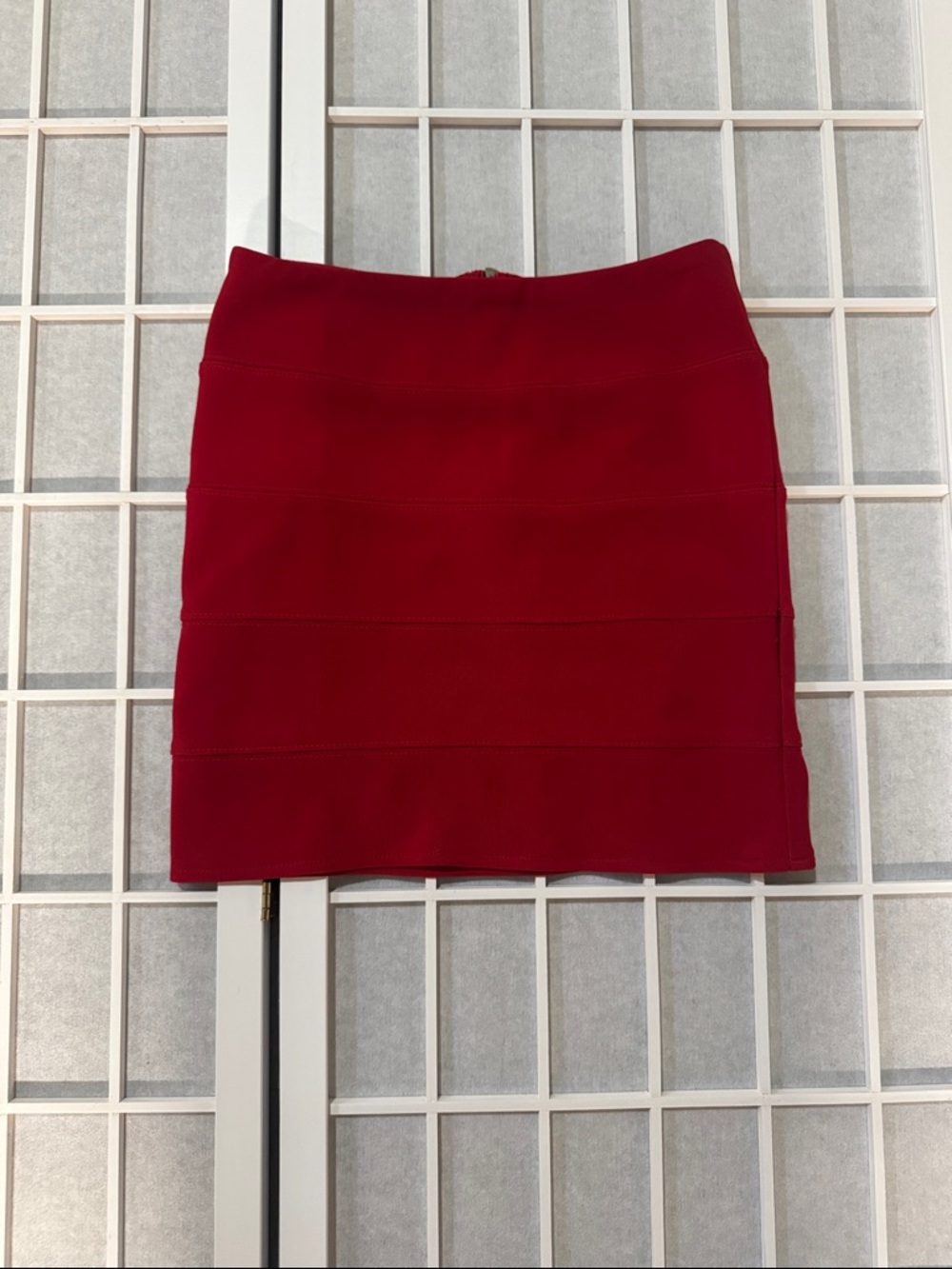 Love Culture Red Stretch Panel Mini Skirt